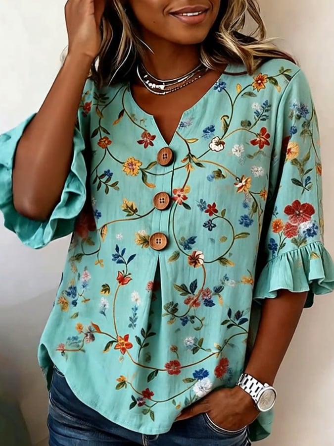 Women'S Casual Printed Top
