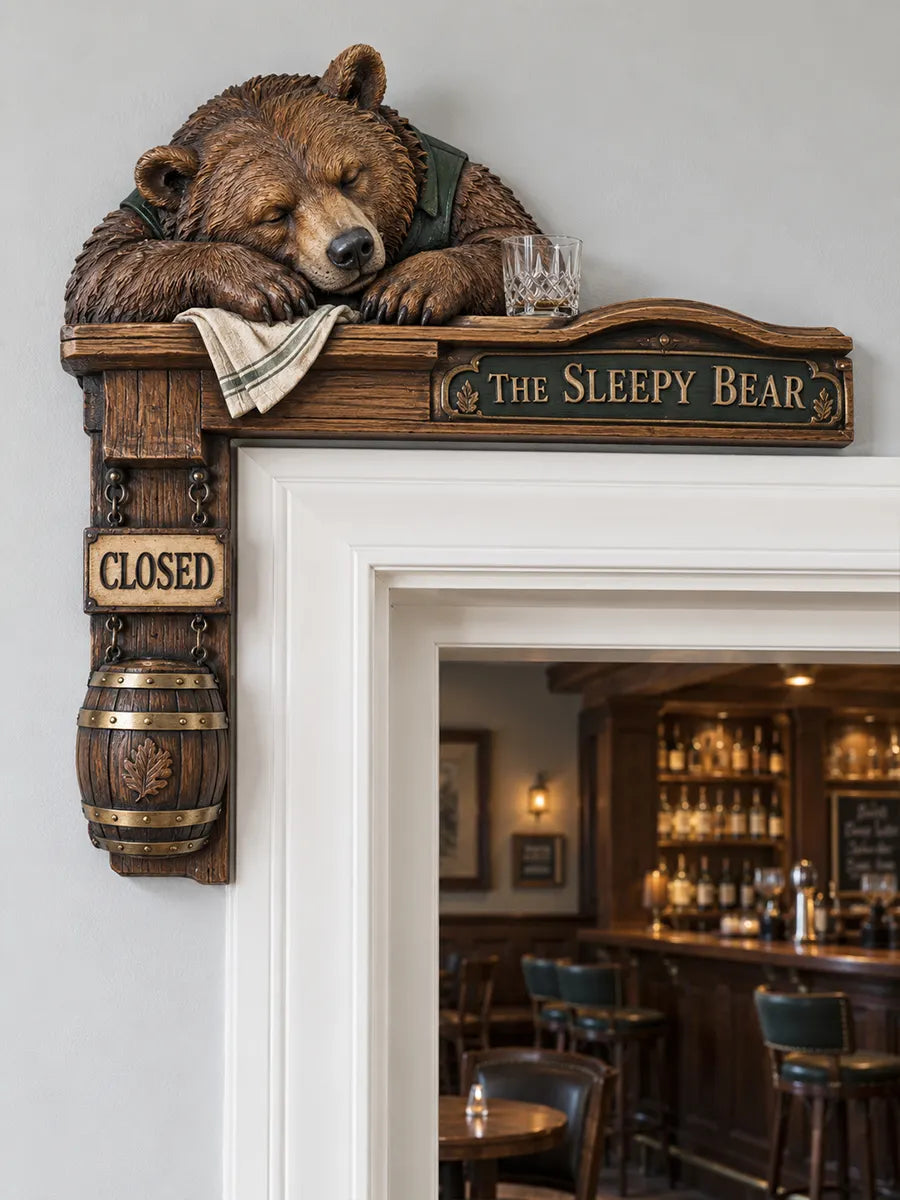 "The Sleepy Bear" Door Frame Corner Decor