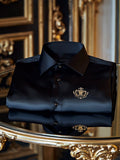 Men's Satin Luxury Business Long Sleeve Shirt