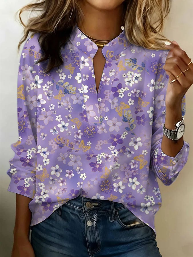 Women's Vintage Print Art Shirt