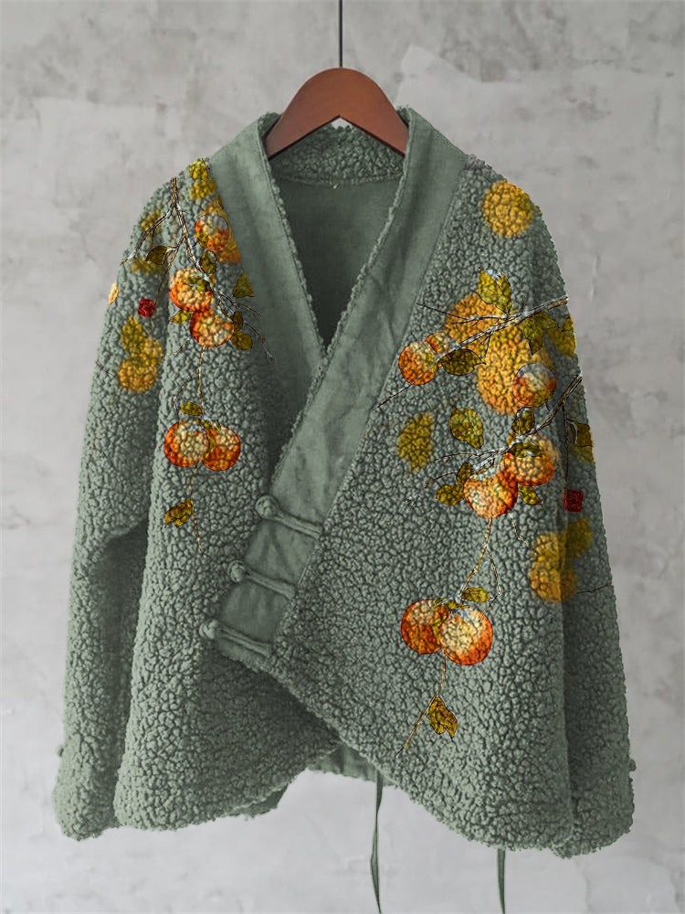 Vintage Japanese Art Pomegranate Design Kimono