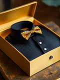 Men's Luxury Romantic Contrast Color Print Long Sleeve Shirt