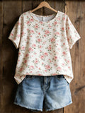 Women's Casual Floral Print Top
