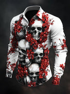 Men's Casual Vintage Black Pattern Shirt