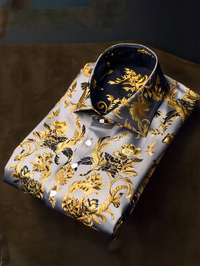 Best Unique Collection Effortless chic Shirt High Elasticity men's printed shirt