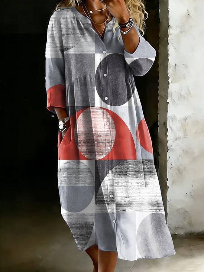 Women's Casual Geometric Print Dress