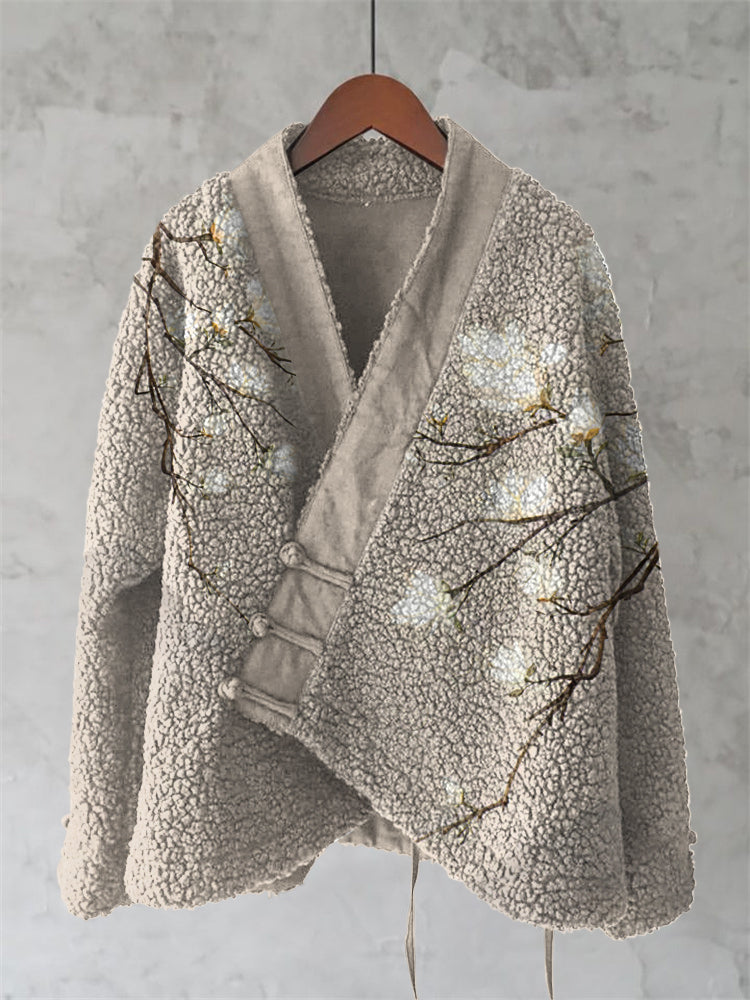 Vintage Japanese Art Floral Design Kimono