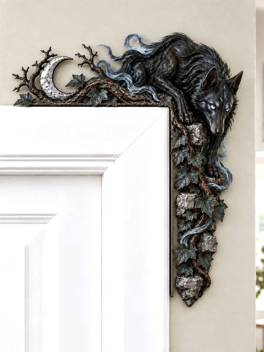 Moonlit Phantom Hound Door Frame Corner Decor