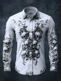 Men's Vintage Art Skull Shirt