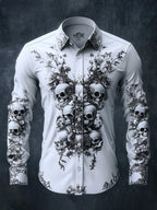 Men's Vintage Art Skull Shirt