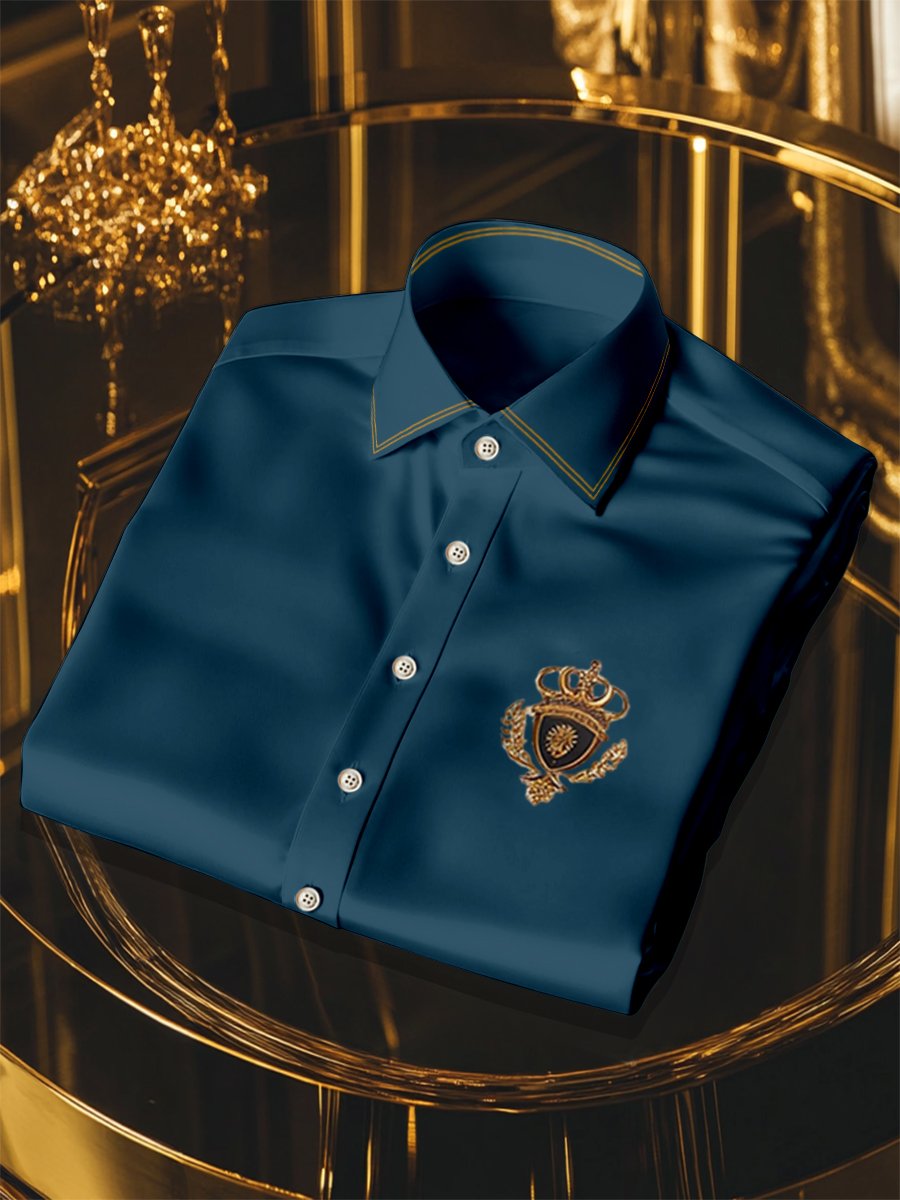 Men's Silk Luxury Business Long Sleeve Shirt