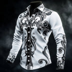 Men's Vintage Art Skull Shirt