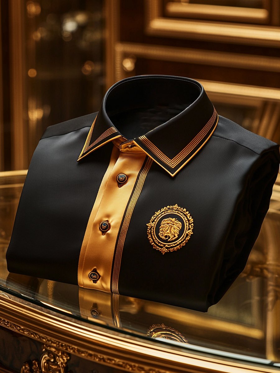 Men's Satin Luxury Business Long Sleeve Shirt