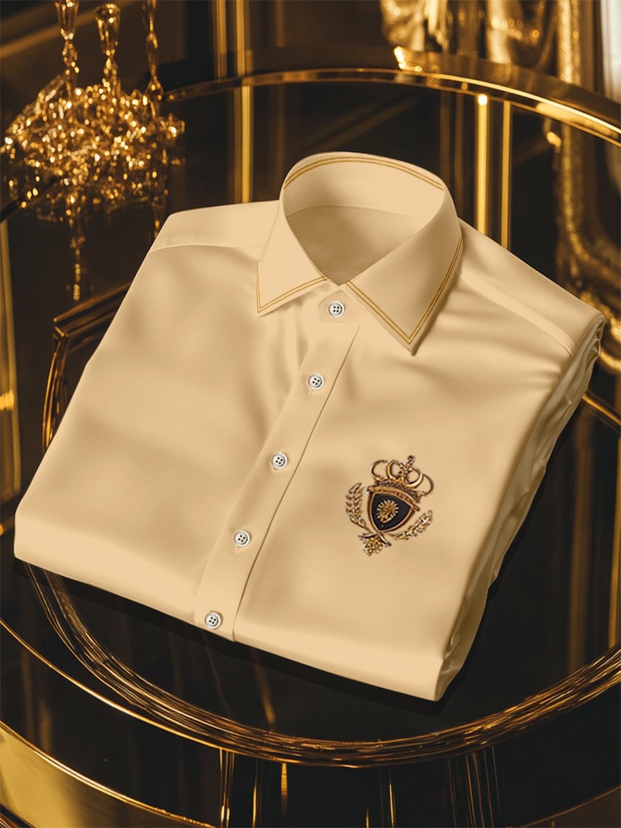 Men's Silk Luxury Business Long Sleeve Shirt