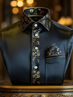 Men's Silk Business Luxury Long Sleeve Shirt
