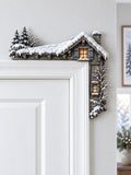 ❄️Winter Snow Cabin Door Corner Decor