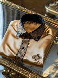 Men's Satin Long Sleeve Shirt