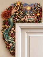 🧜‍♀️ Christmas Please Mermaid Decorating Tree Door Corner Decor 🐚