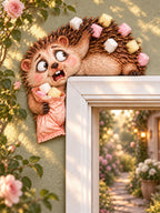 Whimsical Hedgehog Marshmallow Door Frame Corner Decor