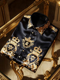 Men's Satin Luxury Business Long Sleeve Shirt