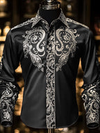 Men's Fashion Design Printed Long Sleeve Shirt