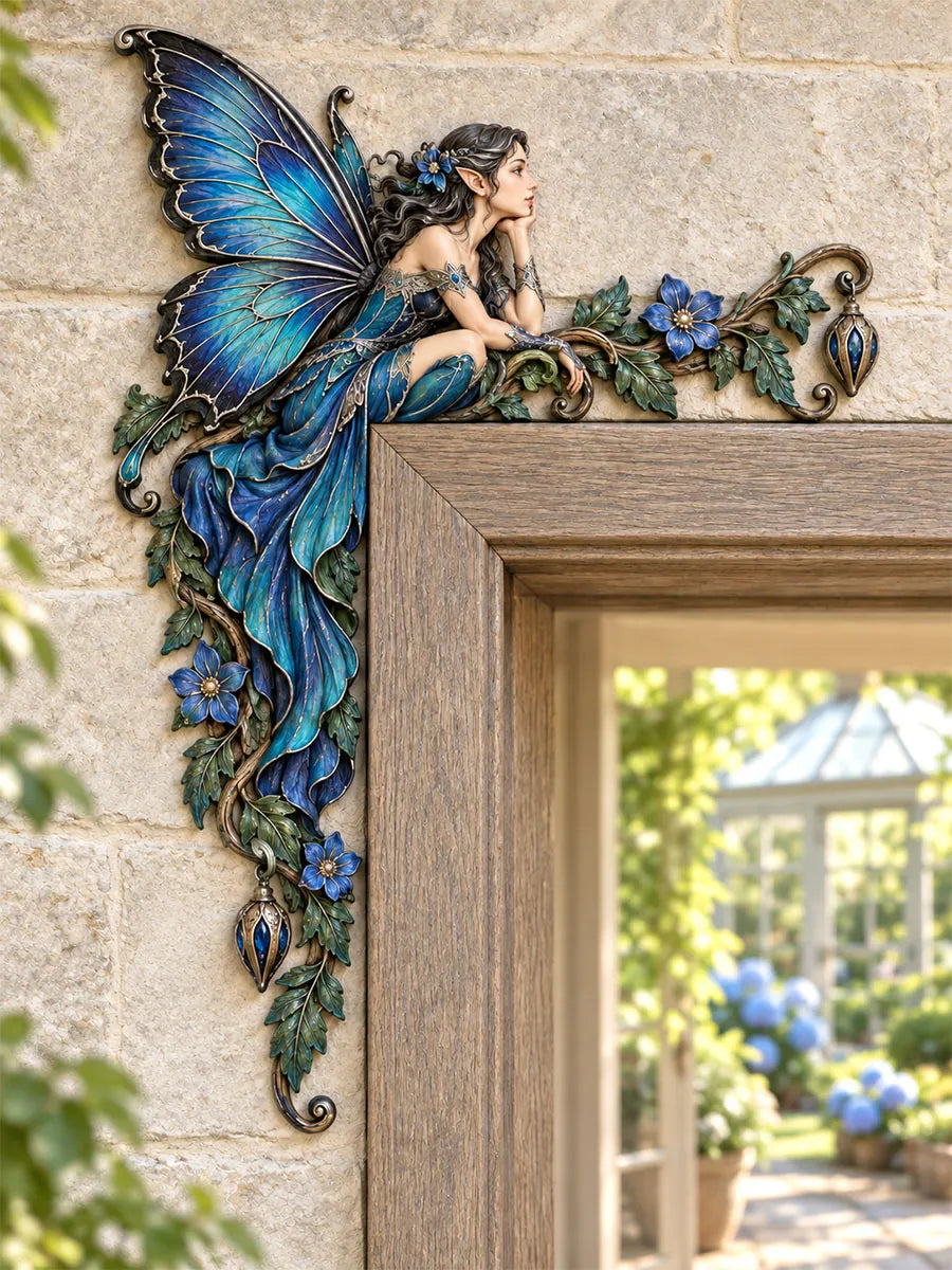 Enchanted Butterfly Fairy Door Frame Corner Decor