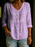Women's Casual Floral Print Shirt