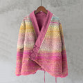 Vintage Pink Gradient Art Women's Kimono Cardigan