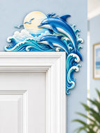 Dolphin Wave Door Frame Corner Decor