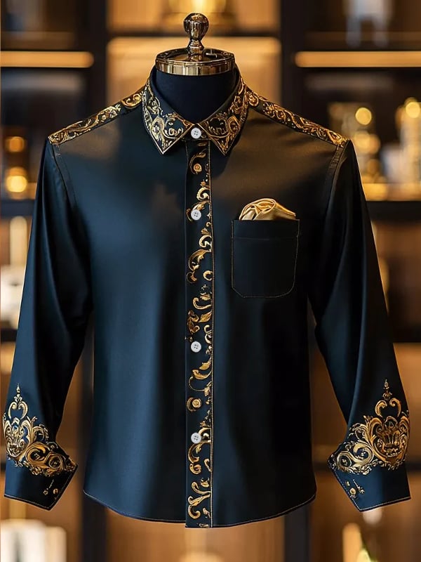 Men's Silk Long Sleeve Shirt