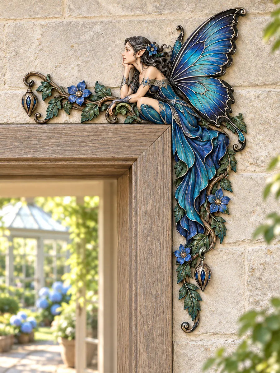 Enchanted Butterfly Fairy Door Frame Corner Decor