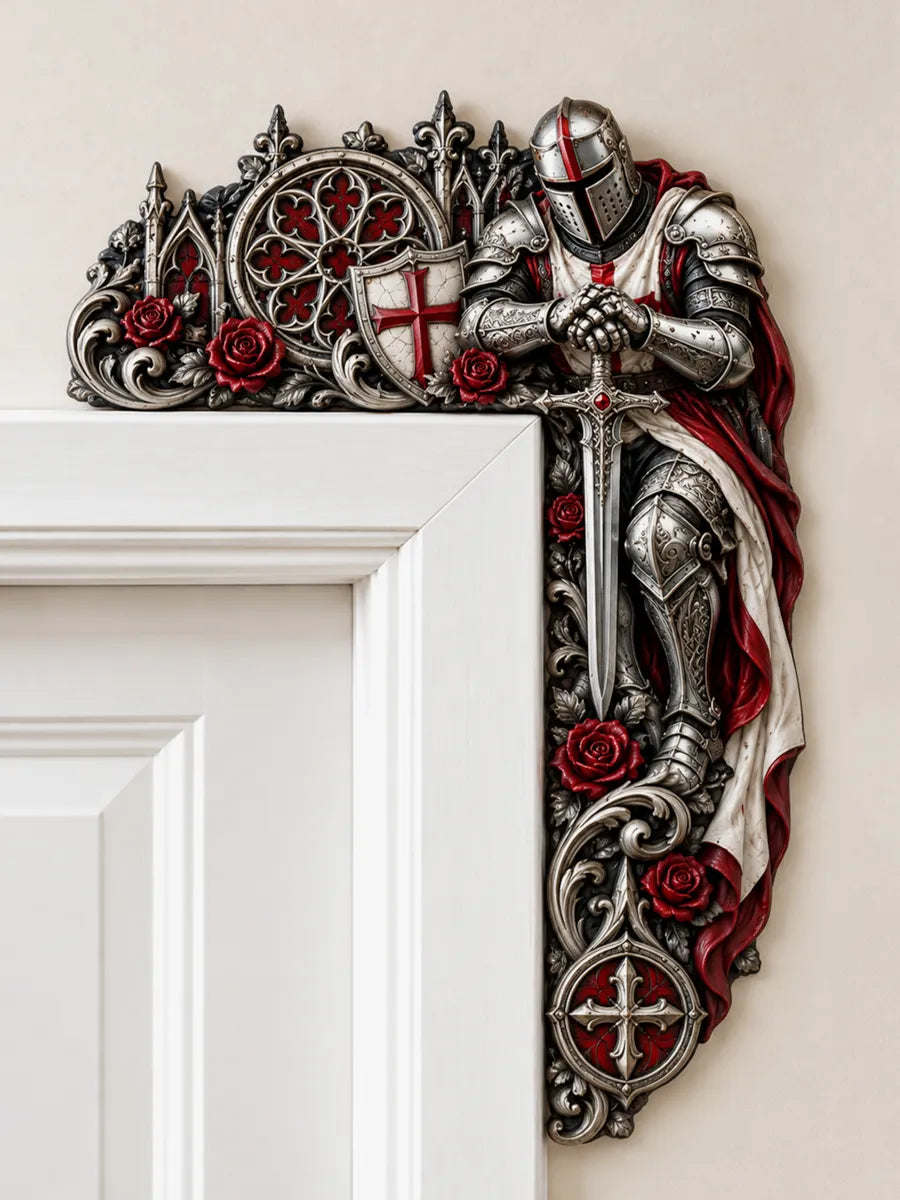 Crusader Knight Door Corner Decor