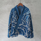Ocean Wave Pattern Women's Kimono