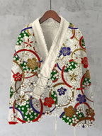 Japanese Sakura Art Plush Kimono Cardigan
