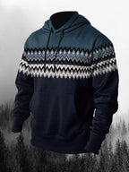 Men's Outdoor Vintage Print Hoodie