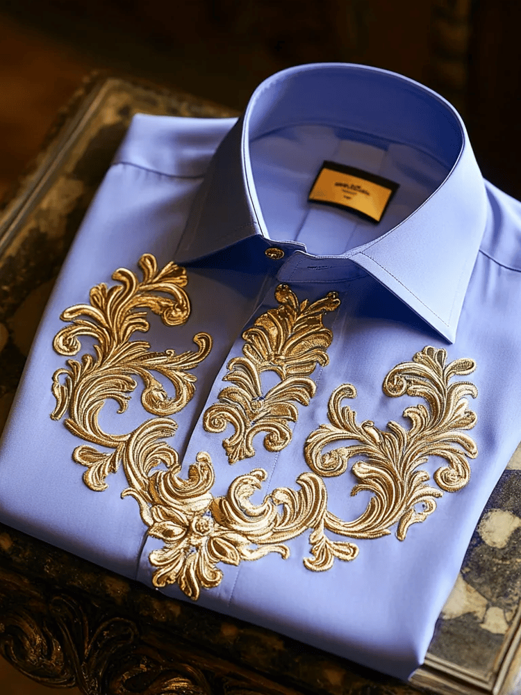 Men's Luxury Vintage Long Sleeve Shirt