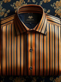 Men's Light Luxury Business Striped Print Shirt