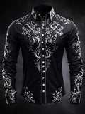 Men's Vintage Art Skull Shirt