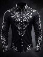 Men's Vintage Art Skull Shirt
