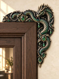 Emerald Green Serpent Dragon Door Frame Corner Decor