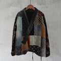 Japanese Sashiko Geometric Patchwork Pattern Women's Kimono