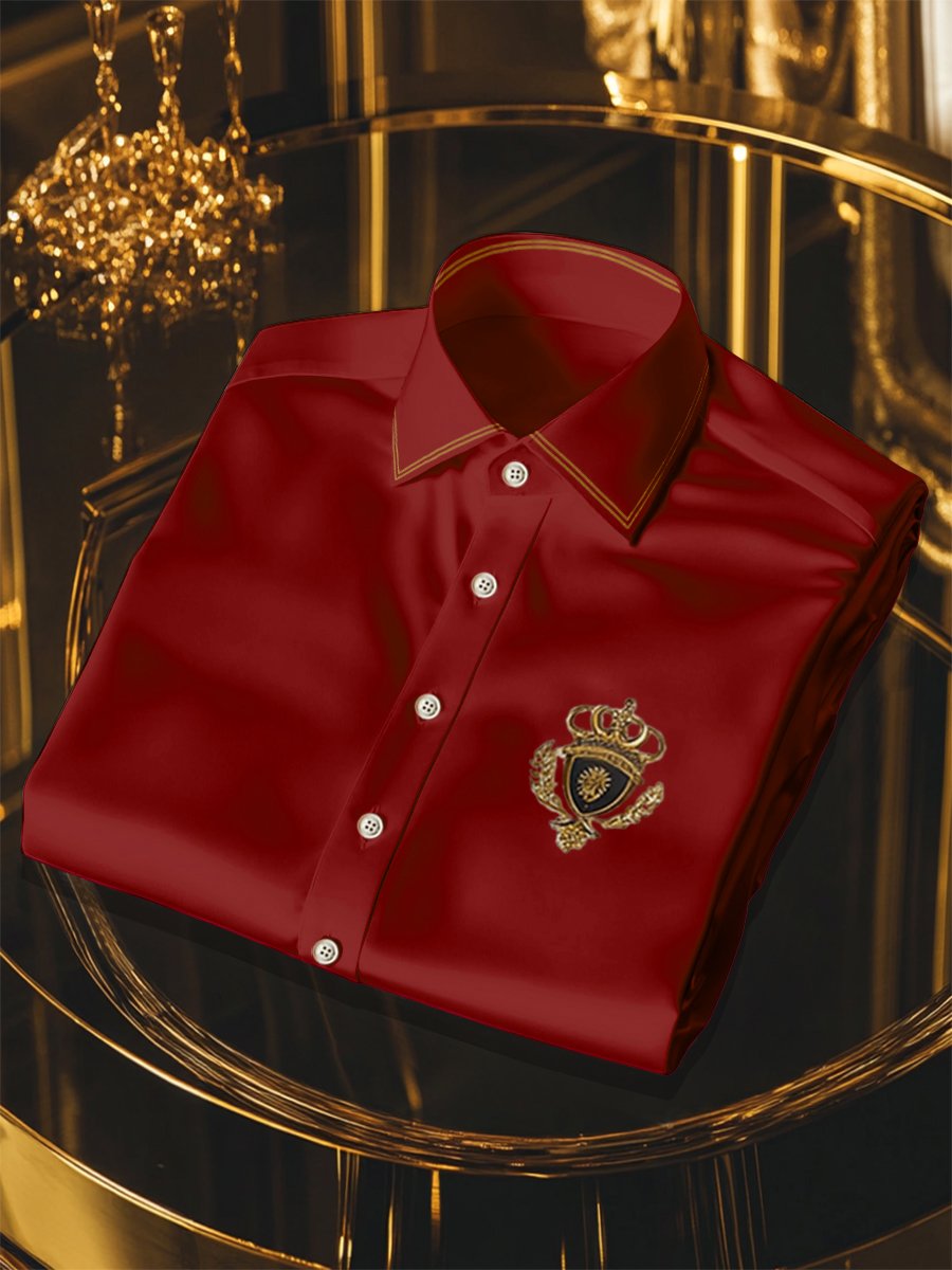 Men's Silk Luxury Business Long Sleeve Shirt