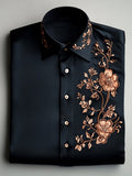 Men's Silk Flowers Long Sleeve Shirt