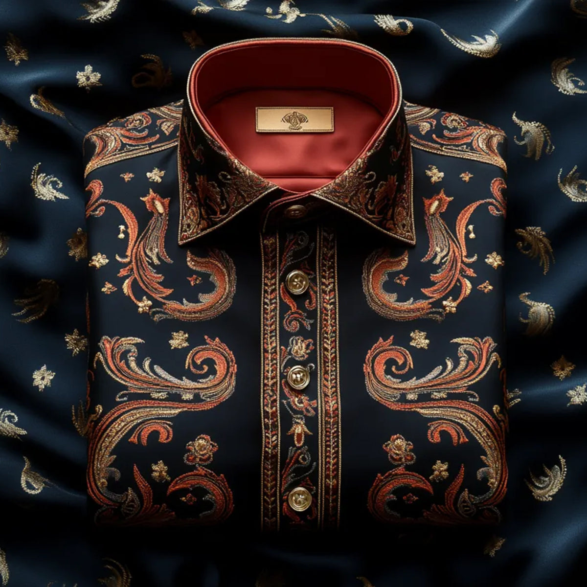 Men's Light Luxury Business Striped Print Shirt
