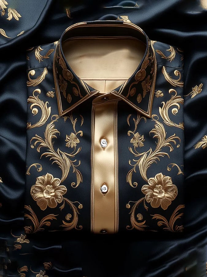 Unique Collection Effortless chic Shirt High Elasticity men's printed shirt