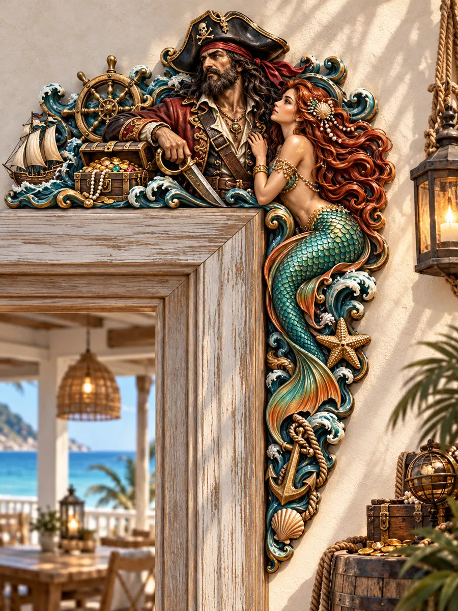 Pirate & Mermaid Wooden Door Frame Decor