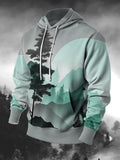 Men's Casual Outdoor Landscape Forest Print Hoodie