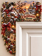 🎁 Christmas Please Snowman and Reindeer Door Corner Decor ❄️