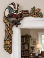 📚Charming Reading Badger Door Frame Corner Decor