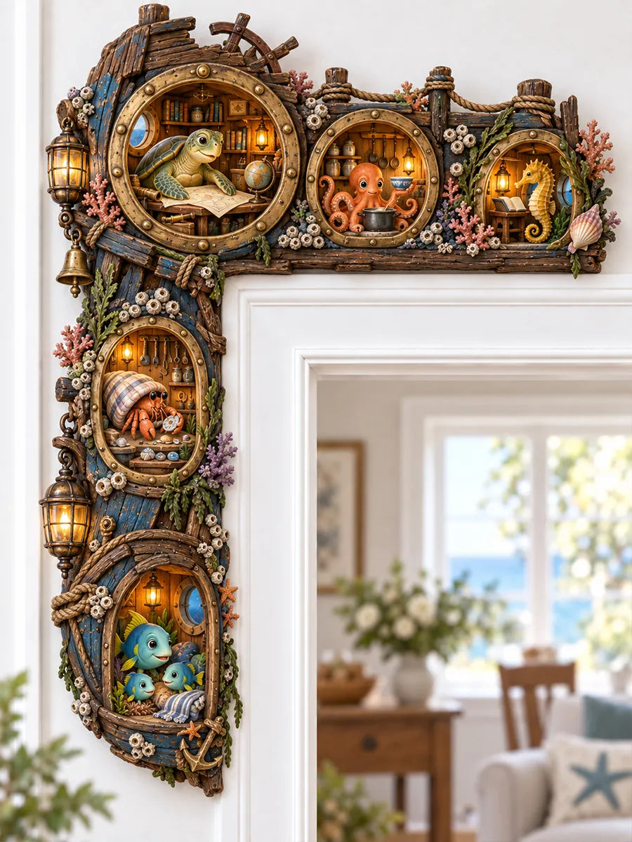 🌊Nautical Sea Creature Shipwreck Door Corner Decor
